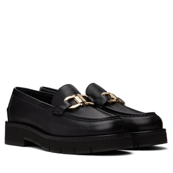 NWOB Ferragamo Gancini-Plaque Logo Buckle Maryan Loafers Slip On Flats 10.5 - Picture 1 of 8